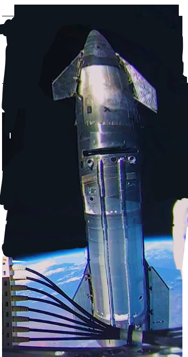 1Starship_42's tweet photo. @skylynyan genuinely. people used ai to fix that one starship image. lazy ass mfs couldnt spend 5 minutes in photoshop. the non ai version looks way better anyways https://t.co/fg6nLtVOqJ