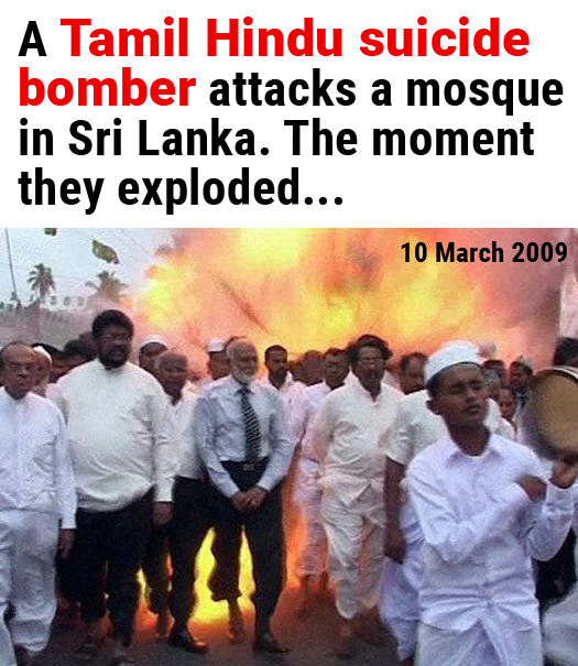 SriLankanEye's tweet photo. 🇱🇰 People like blaming Muslims but completely ignore all the suicide bombings carried out by Tamil Hindus long before ISIS entered the picture.
15 people were killed and over 60 were injured in this attack.
Tamils call the perpetrators "Great Heroes."
#SLnews #Sinhala #Muslim https://t.co/RGjZ1dXV8V