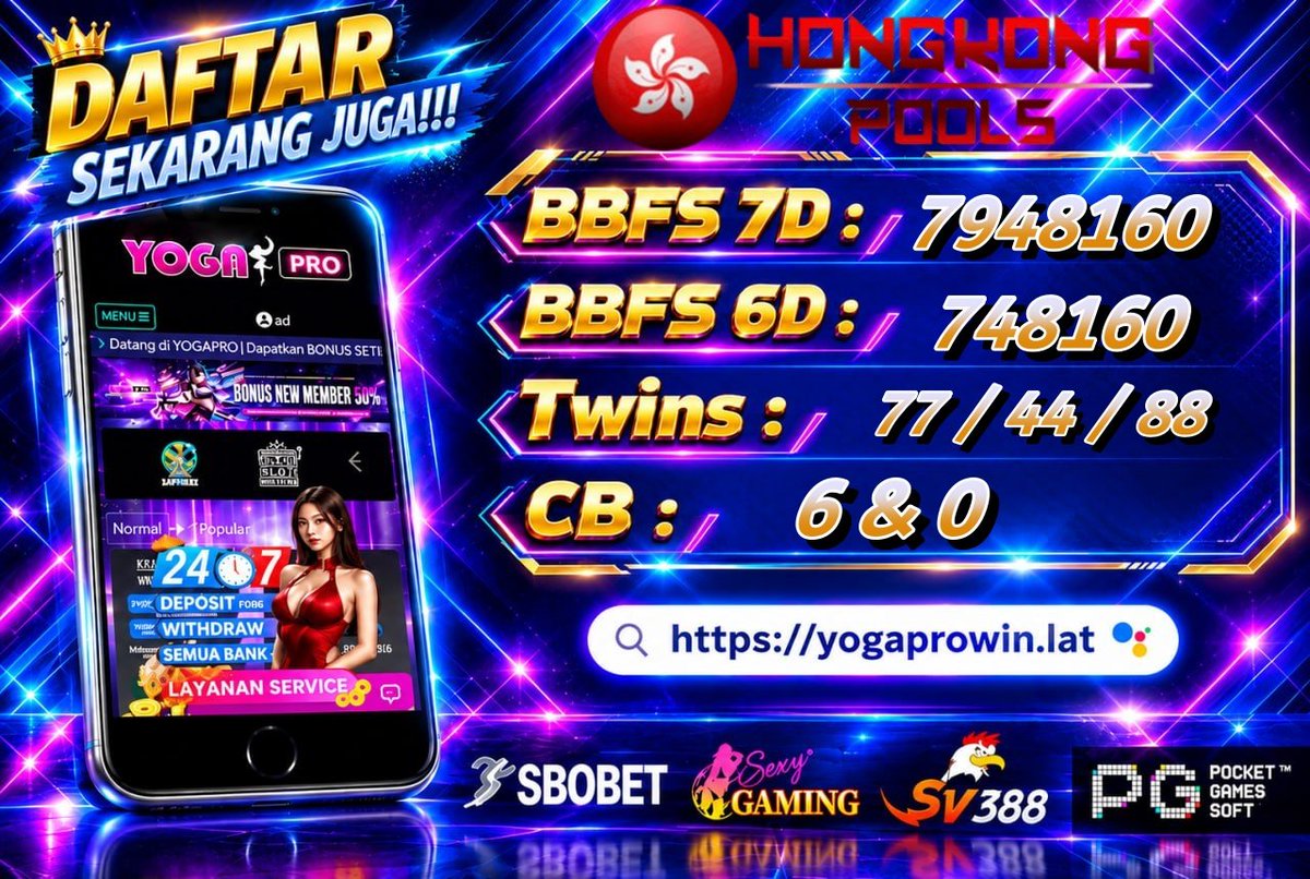 Yoga_Corp's tweet photo. GAMES TARUHAN ONLINE TERBESAR & TERPERCAYA SE-ASIA #YOGAGROUP
SUDAH TERBUKTI PALING AMAN & GACOR LINK LOGIN : https://t.co/NCLaomywXK
#Sdypools #SdyLotto #Hkpools #HkLotto #totomacau #foryoupage #TikTokライブ #TikTokAwards26 #TikTokshop #fypシ #trending2026 #angkajitu #YOGAPRO https://t.co/EyocqWHhC1