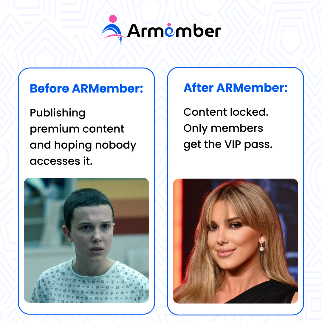armemberplugin's tweet photo. 🔐 From “hope nobody accesses it” to “members-only VIP access.” 😏✨

Lock your premium content with ARMember and give your members the VIP experience. 🎟️💎

#ARMember #MembershipPlugin #WordPress #PremiumContent #ContentProtection #WordPressPlugin https://t.co/Z5j9suqJxW
