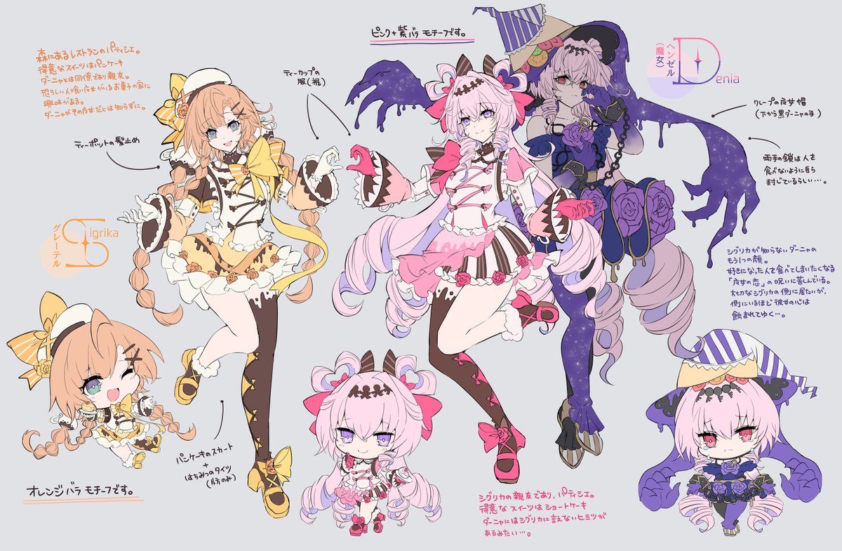 M_rui_'s tweet photo. ダーニャちゃんとシグリカちゃん中心でした🌸
漫画も童話モチーフも描けました！
心さんも実装おめでとうございます！
#今月描いた絵を晒そう　#鳴潮 https://t.co/knOvoVdJc5