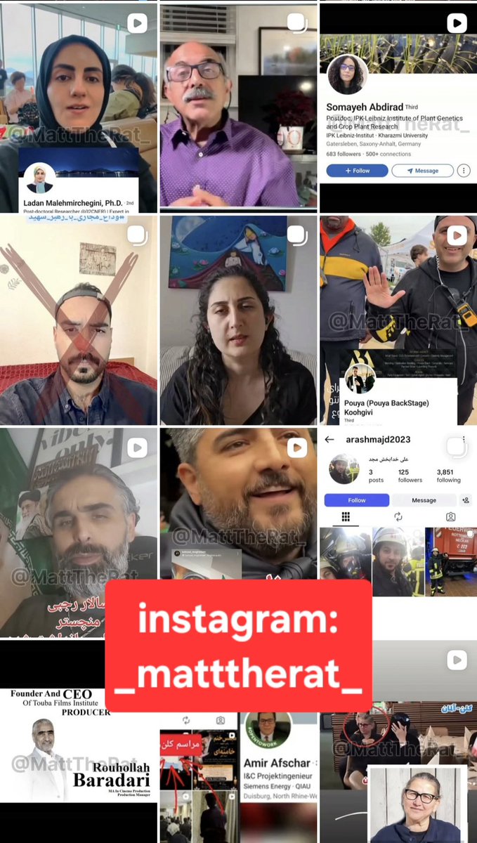 XMattTheRatX's tweet photo. این چهره‌ها، اسامی و اطلاعات در حال حاضر صرفا یک پیش نمایشه از ابزاری که قراره بعد از سقوط رژیم در اختیار م��دم شریف ایران قرار بگیره.
ابزاری که اجازه نمیده کسانی که (حتی یک سر سوزن) در خدمت جمهوری‌اسلامی بودن براحتی لباس عوض کنن و بین مردم در ایرانی آزاد زندگی کنند.
#جاویدشاه https://t.co/JqGEtDqrTP
