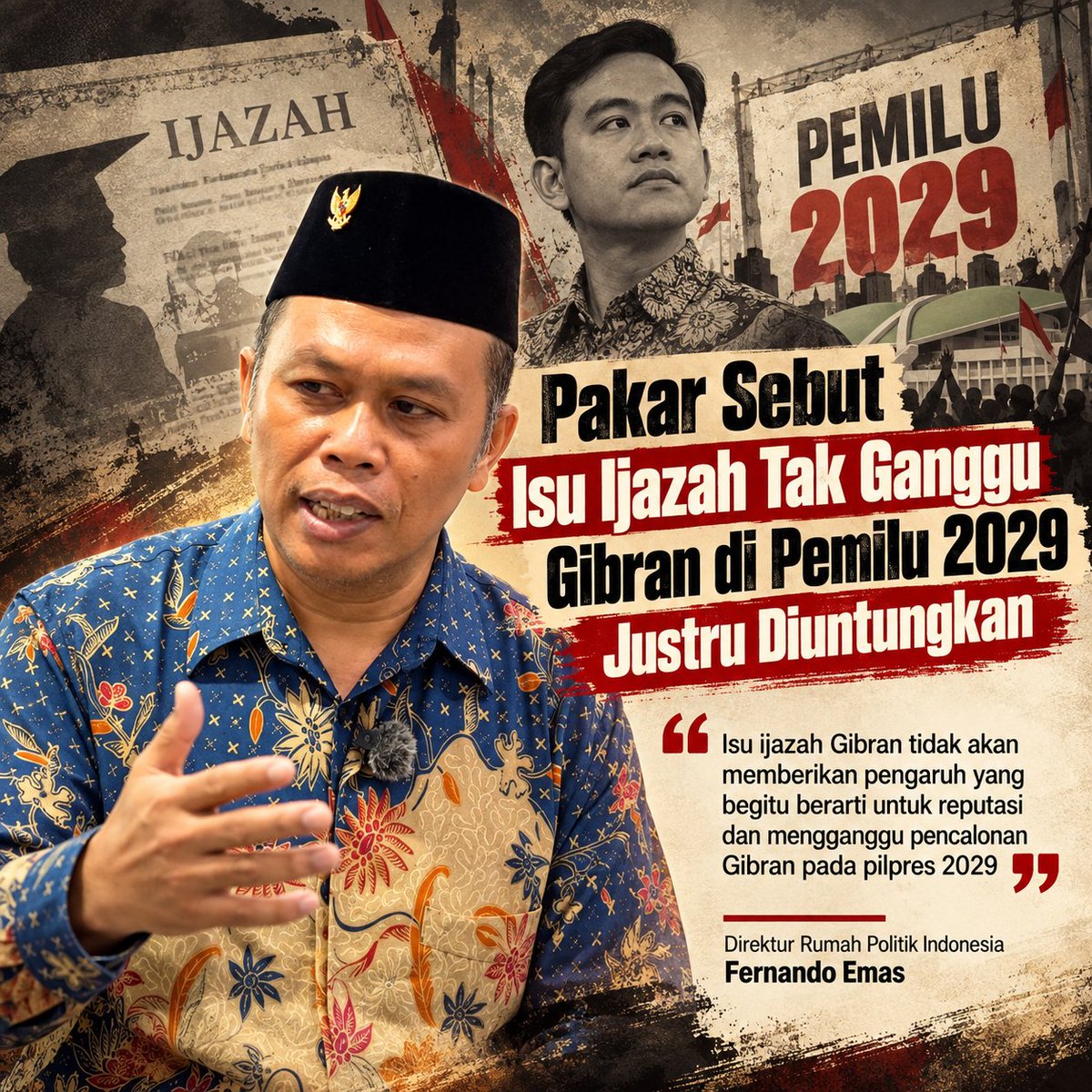 dwicitraanggra's tweet photo. dukung terus Gibran isu itu sia sia aja https://t.co/Vazk6GnXas