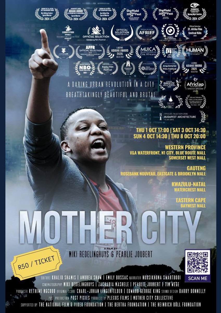 ZakirahTriveni's tweet photo. Happy day before the Mother City Documentary screens at a Ster Kinekor near you. 1 -8 October. Tickets are R50
Book now and take as many people as possible with you! #bestruncity #forwho https://t.co/dlg2H4Jvqx