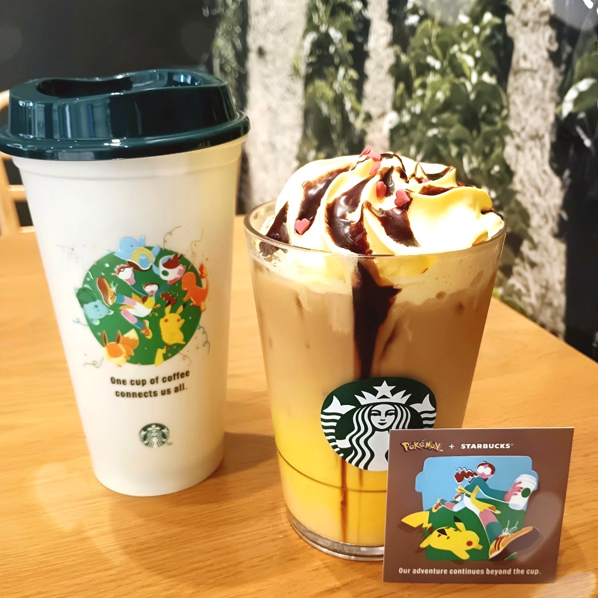 rimo_days's tweet photo. スタバでピカチュウハニークリームラテを飲みました⚡️
組み合わせだけ見るとかなり甘めかな？🤔って思ってたけど、エスプレッソの苦みがあるからなのか、そこまで甘すぎなくて美味しかった〜🥰

リユーザブルカップも購入。ピカチュウラテ販売期間中にまた飲みに行こう💖 https://t.co/uLmLjkc4Qi