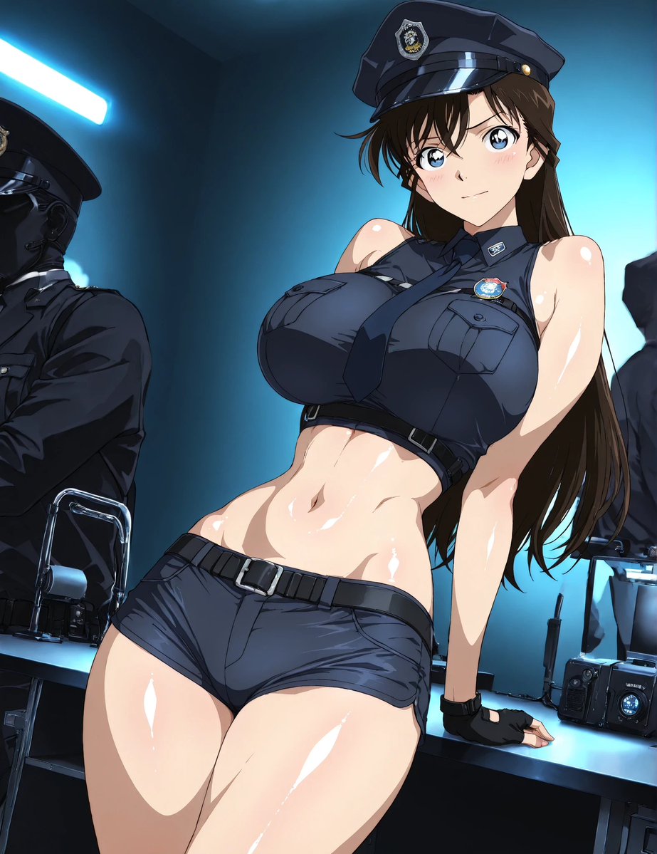 bustyanimeart's tweet photo. 毛利蘭　セクシー警備員　＃毛利蘭　＃名探偵コナン　＃巨乳 https://t.co/noK0lL8B61