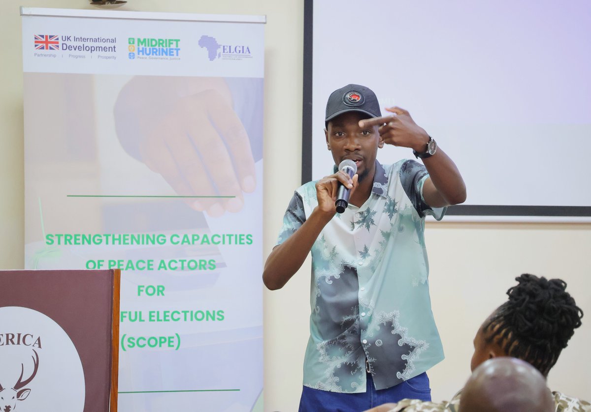 Midrifthurinet's tweet photo. Youth Voices at the #scope Inception Forum: Nakuru County youth have expressed Frustration with Duty Bearers, lack of Personal Initiative, and the need for Civic Education and Diversified Reporting channels as the main challenges affecting them. 

Unprofessional conduct by some duty bearers in the police service and @IEBCKenya  offices in the way young people are handled when they report incidents or visit public offices has affected youth preparedness and participation in the #2027Elections process. 

A youth representative from Naivasha accused some IEBC officials in the sub-county of turning away Gen Z youth who visit their offices to register as voters. "We have instances where IEBC officials in Naivasha deliberately turn #GenZ's away when they go to the offices to register as voters," the youth said. "This has made young people lose hope in taking part in any electoral process." 

The remarks point to a widening trust gap between young people and electoral institutions, which is one of the gaps the project seeks to close through youth-duty bearer engagement.

Another representative from Molo Sub-county challenged young people to take responsibility. "As youth, we have to ask ourselves why we are not taking the initiative," she said. "Let us take the initiative ourselves and encourage our peers to do the same." The call reflects the peer-led approach at the heart of #scope, in which youth peace ambassadors reach and mobilise their fellow young people.

They also listed unemployment, drug and substance abuse, mental health challenges, political polarisation and recruitment into violent groups, lack of inclusion in decision-making spaces, and a lack of initiative among some young people as challenges they face. 

To address these challenges, the youth called for the strengthening of Community Policing Committees, the rebuilding of the relationship between young people and duty bearers such as the police, personal initiative, and more anonymous violence reporting channels that are accessible to all community members. 

Youth from Nakuru Town West identified Mazembe, Pondamali and Shabab wards as hotspots for youth mobilisation and called for civic education in these areas. 

#ElectionsBilaNoma #2027Elections #YouthInclusion