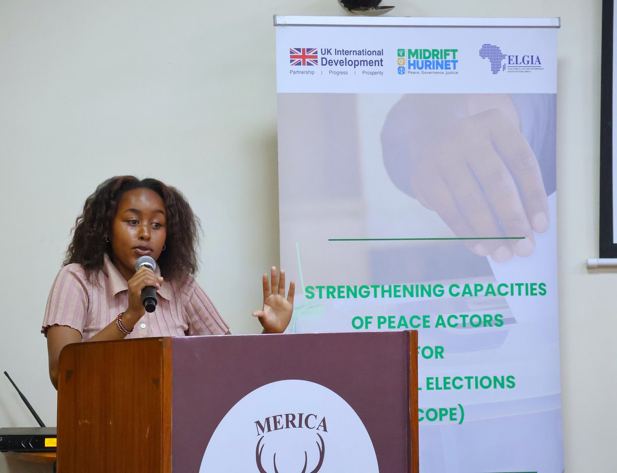 Midrifthurinet's tweet photo. Youth Voices at the #scope Inception Forum: Nakuru County youth have expressed Frustration with Duty Bearers, lack of Personal Initiative, and the need for Civic Education and Diversified Reporting channels as the main challenges affecting them. 

Unprofessional conduct by some duty bearers in the police service and @IEBCKenya  offices in the way young people are handled when they report incidents or visit public offices has affected youth preparedness and participation in the #2027Elections process. 

A youth representative from Naivasha accused some IEBC officials in the sub-county of turning away Gen Z youth who visit their offices to register as voters. "We have instances where IEBC officials in Naivasha deliberately turn #GenZ's away when they go to the offices to register as voters," the youth said. "This has made young people lose hope in taking part in any electoral process." 

The remarks point to a widening trust gap between young people and electoral institutions, which is one of the gaps the project seeks to close through youth-duty bearer engagement.

Another representative from Molo Sub-county challenged young people to take responsibility. "As youth, we have to ask ourselves why we are not taking the initiative," she said. "Let us take the initiative ourselves and encourage our peers to do the same." The call reflects the peer-led approach at the heart of #scope, in which youth peace ambassadors reach and mobilise their fellow young people.

They also listed unemployment, drug and substance abuse, mental health challenges, political polarisation and recruitment into violent groups, lack of inclusion in decision-making spaces, and a lack of initiative among some young people as challenges they face. 

To address these challenges, the youth called for the strengthening of Community Policing Committees, the rebuilding of the relationship between young people and duty bearers such as the police, personal initiative, and more anonymous violence reporting channels that are accessible to all community members. 

Youth from Nakuru Town West identified Mazembe, Pondamali and Shabab wards as hotspots for youth mobilisation and called for civic education in these areas. 

#ElectionsBilaNoma #2027Elections #YouthInclusion