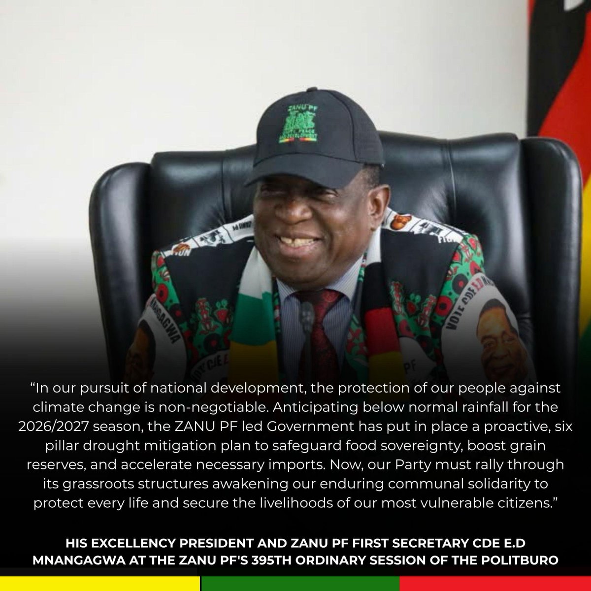 Saba2102's tweet photo. His Excellency President Emmerson Dambudzo Mnangagwa at the ZANU PF 395th ordinary session of the Politiburo. https://t.co/DIyZ9U02VG