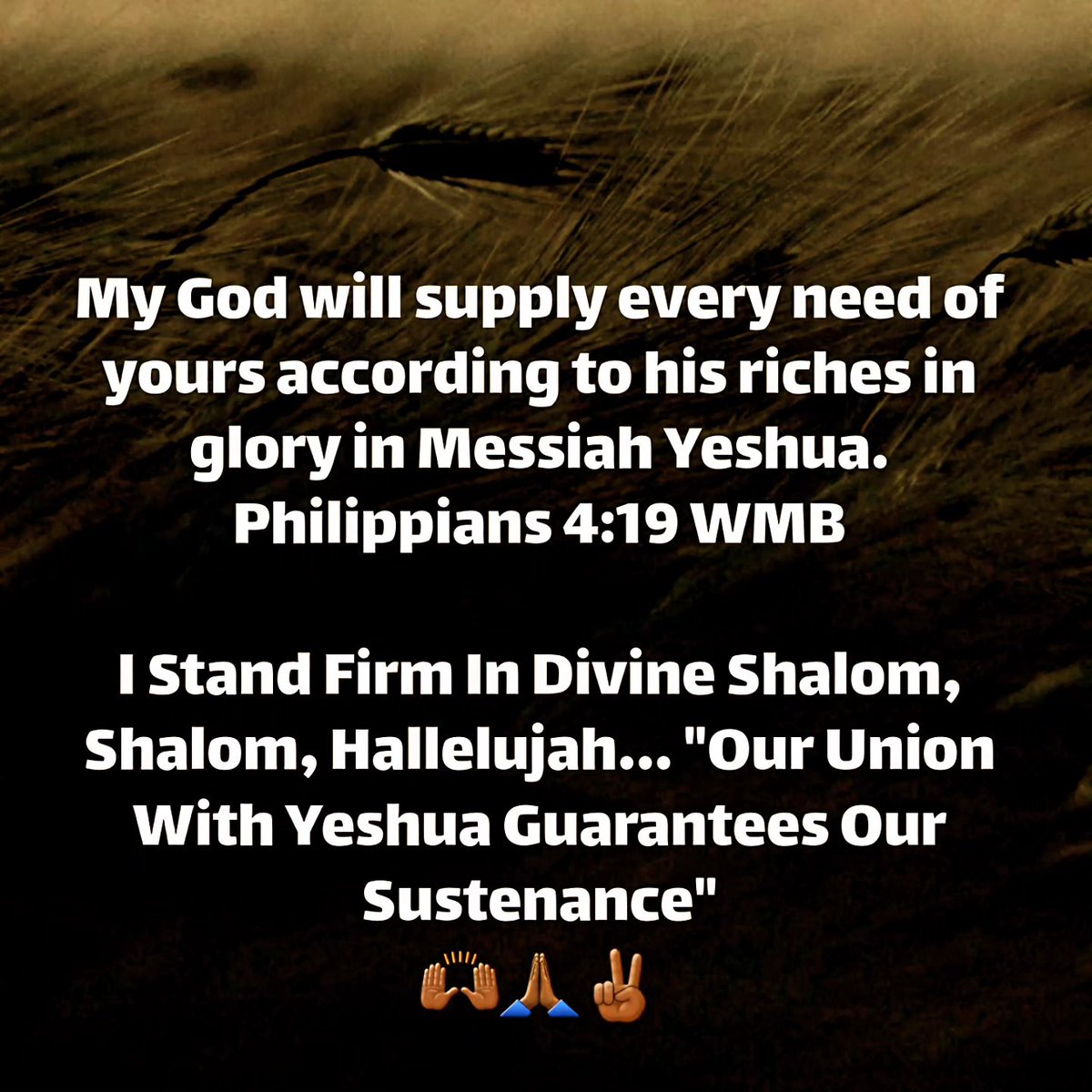 Bro_Leo4923's tweet photo. "Our Union With Yeshua Guarantees Our Sustenance"
Follow the Be Encouraged โ๏ธ๐๐๐พ channel on WhatsApp: https://t.co/yrYzFja3Csโฆ
#imreadyforanewthingjesus #beencouraged #yeshua #glory #hallelujah https://t.co/qBU8R3hNoO