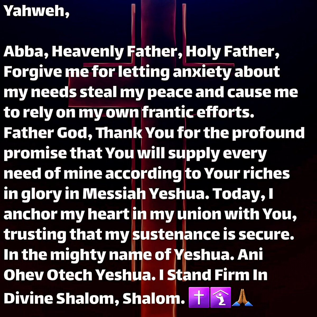 Bro_Leo4923's tweet photo. "Our Union With Yeshua Guarantees Our Sustenance"
Follow the Be Encouraged โ๏ธ๐๐๐พ channel on WhatsApp: https://t.co/yrYzFja3Csโฆ
#imreadyforanewthingjesus #beencouraged #yeshua #glory #hallelujah https://t.co/qBU8R3hNoO