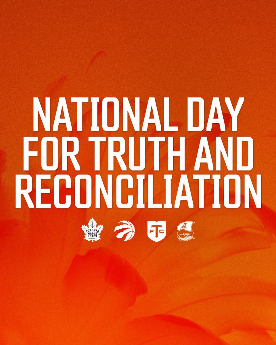 TorontoFC's tweet photo. As we recognize National Day for Truth and Reconciliation, we continue to listen, learn and reflect on the past and recommit ourselves to the work ahead.
 
We remain dedicated to advancing meaningful reconciliation and building stronger relationships with Indigenous communities. https://t.co/1teElXITN5