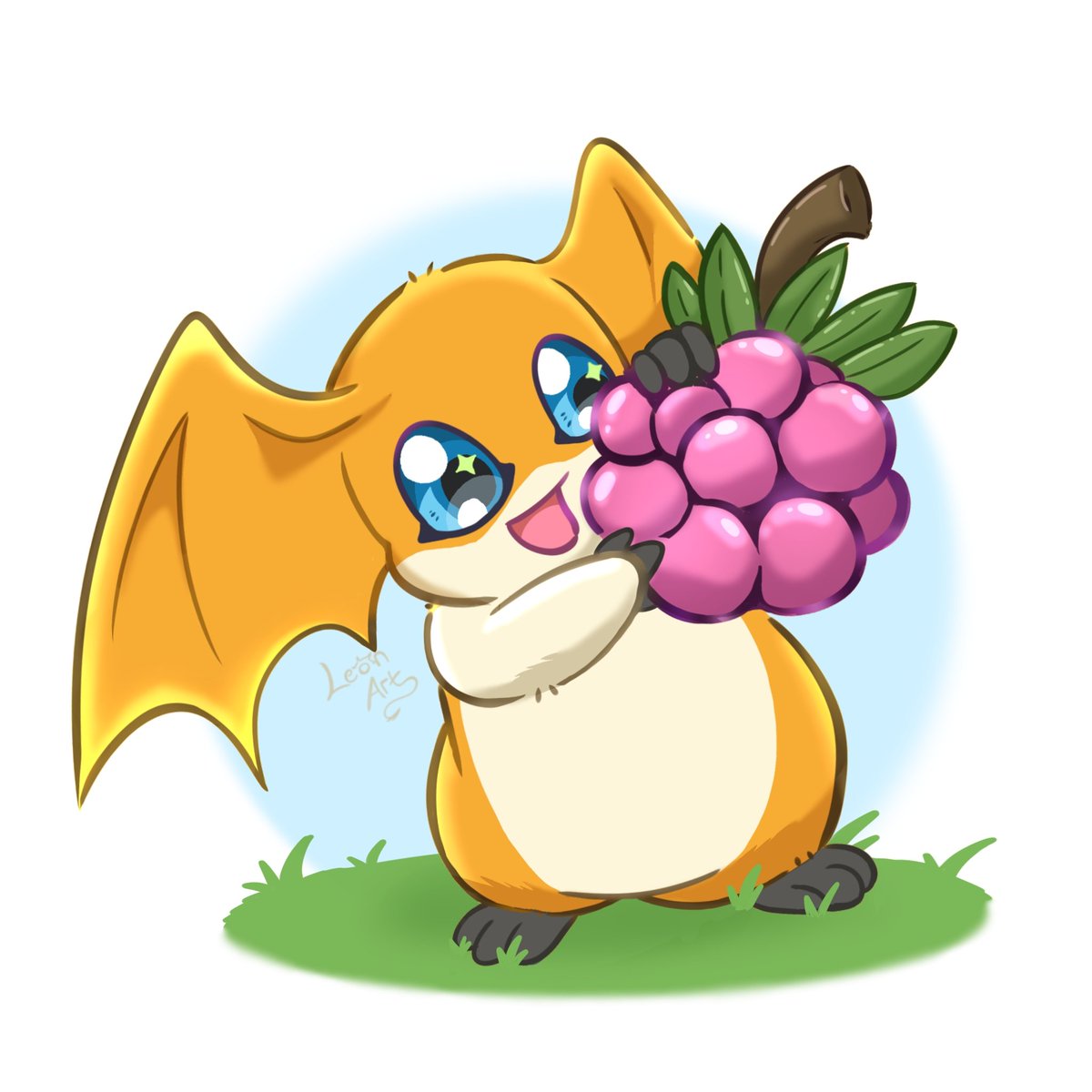 NagaKoneenk's tweet photo. Cutie potato enjoy their berry 🐹🪽🍇

#DigimonAdventure #Digimon #Patamon https://t.co/NpwmmsZNe8