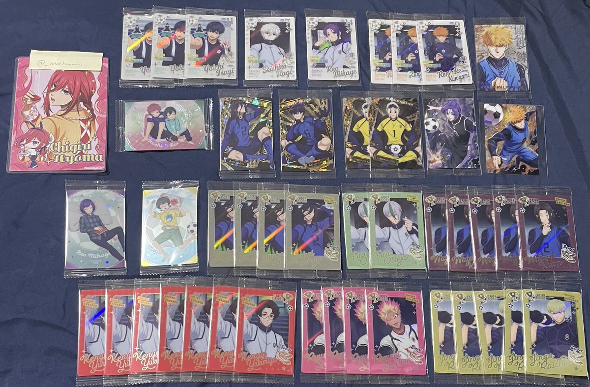 _Mohuuuuu_'s tweet photo. 【交換】ブルーロック ウエハース 

譲) 潔 凪 玲王 蜂楽 國神 烏 蟻生 乙夜 久遠 士道 雪宮 雷市

求) 千切 (ER、おひるね)

ER、シクレ、過去弾SRはER千切との交換
(ER國神くんは複数提供可◎)
ER千切⇔E、おひるね、過去弾SRの交換と、おひるね千切⇔E各種の交換は当方複数提供可能です◎

郵送📮 https://t.co/T5lok5dkRY