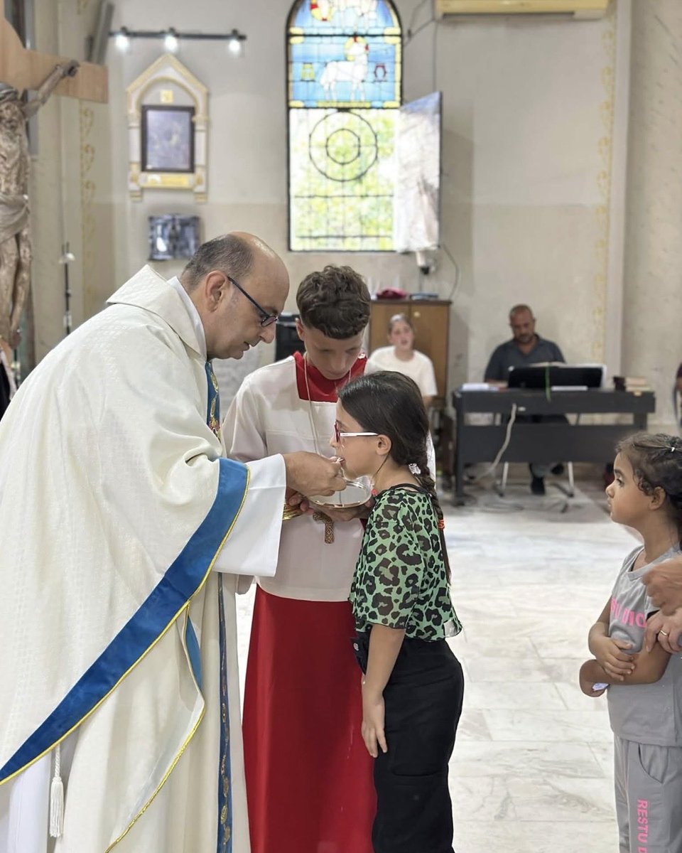 chunguskitten's tweet photo. If Gaza is not hell, it is because Jesus is still here in the Eucharist.

- Fr. Gabriel Romanelli, priest of Gaza https://t.co/HaG2Tot5yi