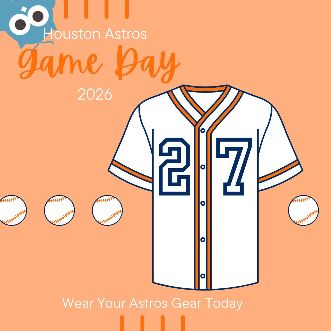 HughesCozad's tweet photo. Today is game day for the #HoustonAstros. Please join #TeamOwlbert in supporting our favorite baseball team by sporting your Houston Astros gear to your orthodontic appointment! ⚾

#PlayBall #DaikinPark #HTown #MouthProtection #SportsGuard #GameDay #HoustonAstros https://t.co/hHYLH95QKQ