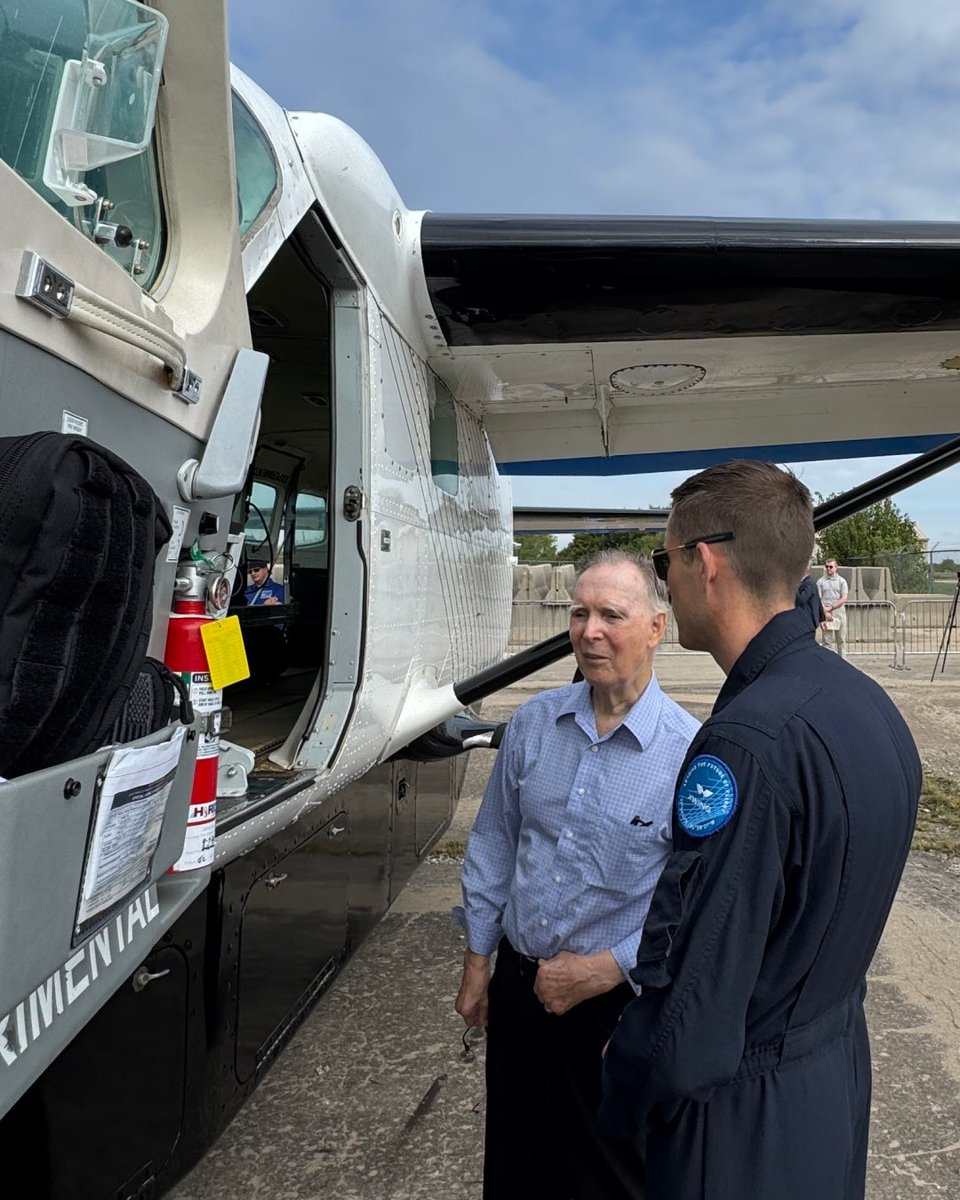 jobyaviation's tweet photo. Celebrating history at the Air Capital of the World.

Wichita is home to Cessna, now part of @TextronAviation, one of the legendary aircraft makers that earned this city its title.

So bringing our autonomous J208, built on a Cessna Caravan, to the Kansas Aviation Museum earlier this week was a true homecoming.

Bill Bergman, the experimental test pilot who flew the Caravan's very first flight on December 9, 1982, joined us for the visit. Bill logged 420 of the aircraft's first 450 test flight hours, and four decades later he stood beside a Caravan fresh off the first fully autonomous cross-country flight in history.

Thank you to Wichita Mayor @LilyWuKansas, @KDOTHQ, and the @KAMuseum for hosting such a special day.