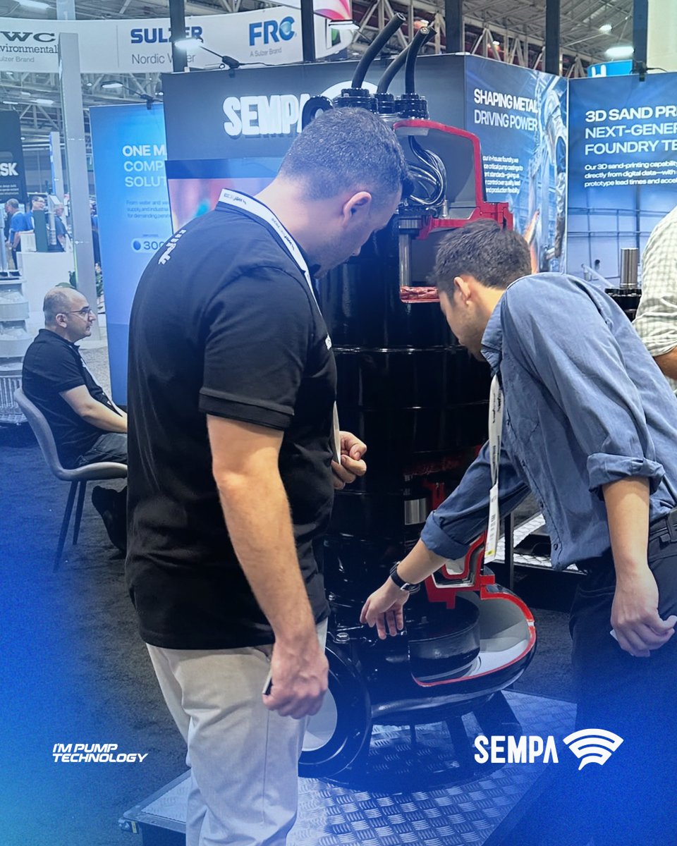 sempapump's tweet photo. 🇺🇸 Thank you to everyone who visited the SEMPA booth at WEFTEC 2026 in New Orleans!
🇹🇷 New Orleans’ta düzenlenen WEFTEC 2026’da SEMPA standını ziyaret eden herkese teşekkür ederiz!
#sempa #pump #impumptechnology #WEFTEC2026 #SewageIndustry #WaterIndustry https://t.co/tbZF0IBsDG
