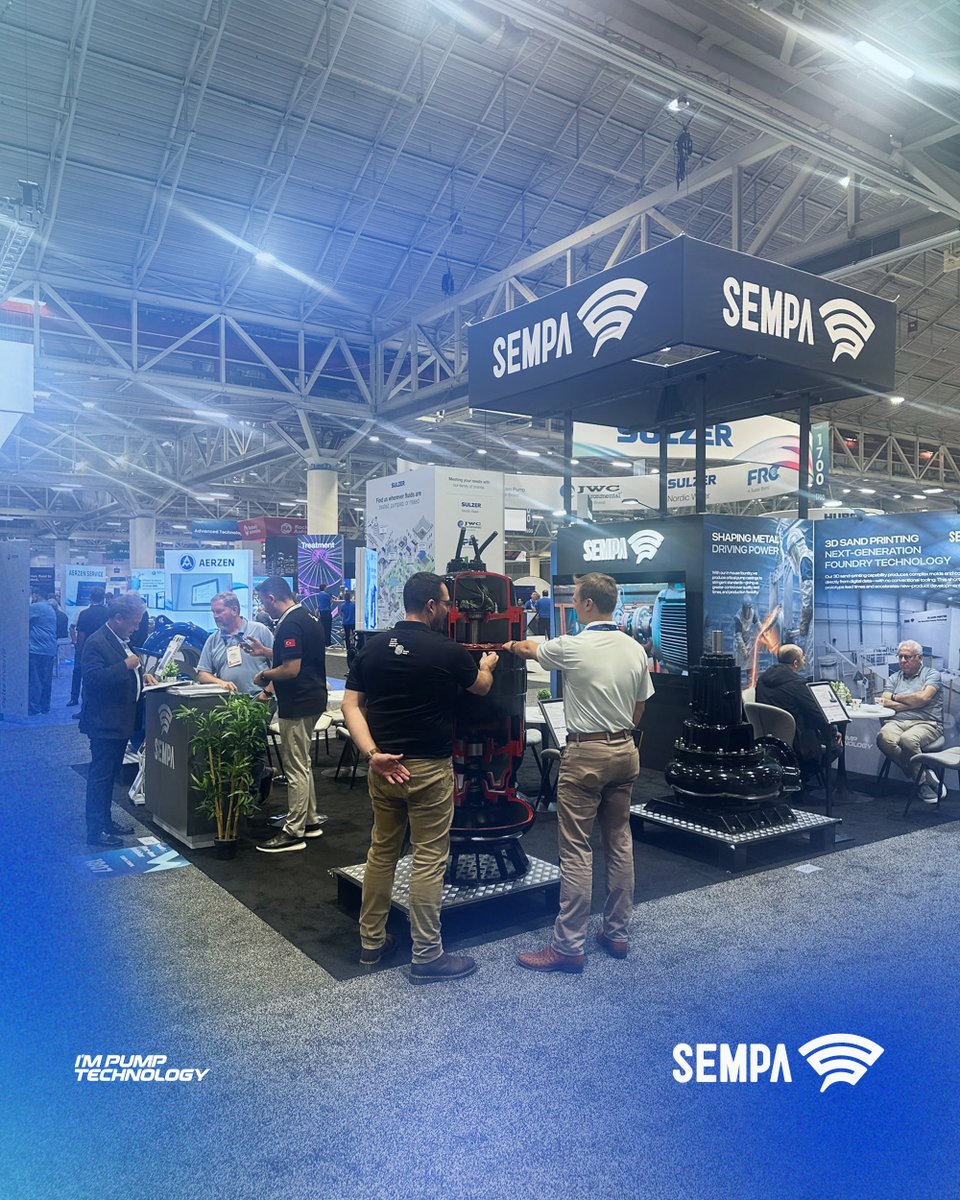 sempapump's tweet photo. 🇺🇸 Thank you to everyone who visited the SEMPA booth at WEFTEC 2026 in New Orleans!
🇹🇷 New Orleans’ta düzenlenen WEFTEC 2026’da SEMPA standını ziyaret eden herkese teşekkür ederiz!
#sempa #pump #impumptechnology #WEFTEC2026 #SewageIndustry #WaterIndustry https://t.co/tbZF0IBsDG