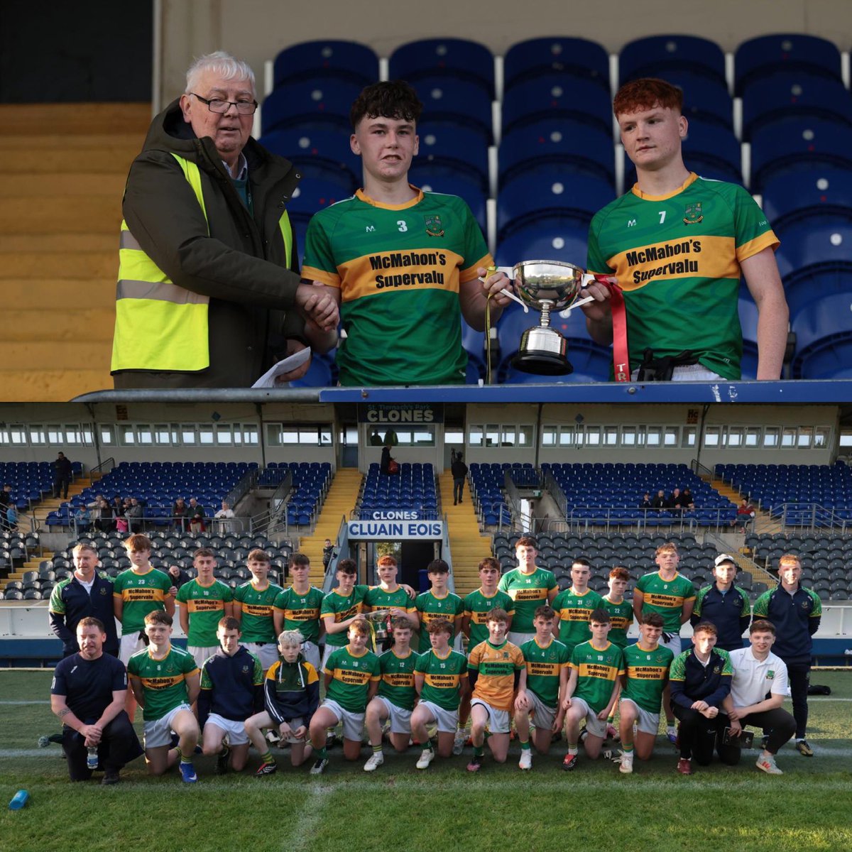 monaghangaa's tweet photo. 🏆 𝐂𝐚𝐬𝐭𝐥𝐞𝐛𝐥𝐚𝐲𝐧𝐞𝐲 𝐫𝐢𝐬𝐞 𝐭𝐨 𝐭𝐡𝐞 𝐭𝐨𝐩! 𝐔𝐧𝐝𝐞𝐫-𝟏𝟔 #boguefoodhall 𝐃𝐢𝐯𝐢𝐬𝐢𝐨𝐧 𝐎𝐧𝐞 𝐜𝐡𝐚𝐦𝐩𝐢𝐨𝐧𝐬!

𝐂𝐨𝐦𝐡𝐠𝐡𝐚𝐢𝐫𝐝𝐞𝐚𝐬 𝐦𝐨́𝐫 𝐭𝐨 @BlayneyFaughs 𝐭𝐞𝐚𝐦 𝐚𝐧𝐝 𝐦𝐚𝐧𝐚𝐠𝐞𝐦𝐞𝐧𝐭 𝐨𝐧 𝐚 𝐟𝐚𝐧𝐭𝐚𝐬𝐭𝐢𝐜 𝐚𝐜𝐡𝐢𝐞𝐯𝐞𝐦𝐞𝐧𝐭. 👏

𝐇𝐚𝐫𝐝 𝐥𝐮𝐜𝐤 𝐭𝐨 @truaghgaels 𝐨𝐧 𝐭𝐡𝐢𝐬 𝐨𝐜𝐜𝐚𝐬𝐢𝐨𝐧.

𝐀 𝐡𝐮𝐠𝐞 𝐭𝐡𝐚𝐧𝐤 𝐲𝐨𝐮 𝐭𝐨 @ClonesGAA 𝐟𝐨𝐫 𝐬𝐮𝐩𝐞𝐫𝐛𝐥𝐲 𝐡𝐨𝐬𝐭𝐢𝐧𝐠 𝐭𝐡𝐞 𝐟𝐢𝐧𝐚𝐥, 𝐭𝐨 𝐜𝐨𝐦𝐩𝐞𝐭𝐢𝐭𝐢𝐨𝐧 𝐬𝐩𝐨𝐧𝐬𝐨𝐫 𝐁𝐨𝐠𝐮𝐞 𝐅𝐨𝐨𝐝𝐇𝐚𝐥𝐥 ,𝐭𝐨 𝐫𝐞𝐟𝐞𝐫𝐞𝐞 𝐏𝐞𝐭𝐞𝐫 𝐚𝐧𝐝 𝐡𝐢𝐬 𝐨𝐟𝐟𝐢𝐜𝐢𝐚𝐥𝐬 𝐚𝐧𝐝 𝐭𝐨 𝐉𝐨𝐞 𝐰𝐡𝐨 𝐦𝐚𝐝𝐞 𝐭𝐡𝐞 𝐩𝐫𝐞𝐬𝐞𝐧𝐭𝐚𝐭𝐢𝐨𝐧. 🏆

📸𝐓𝐡𝐫𝐨𝐮𝐠𝐡 𝐓𝐡𝐞 𝐋𝐞𝐧𝐬 𝐓𝐡𝐚𝐧𝐤𝐬 𝐓𝐨 @TiernanFintan