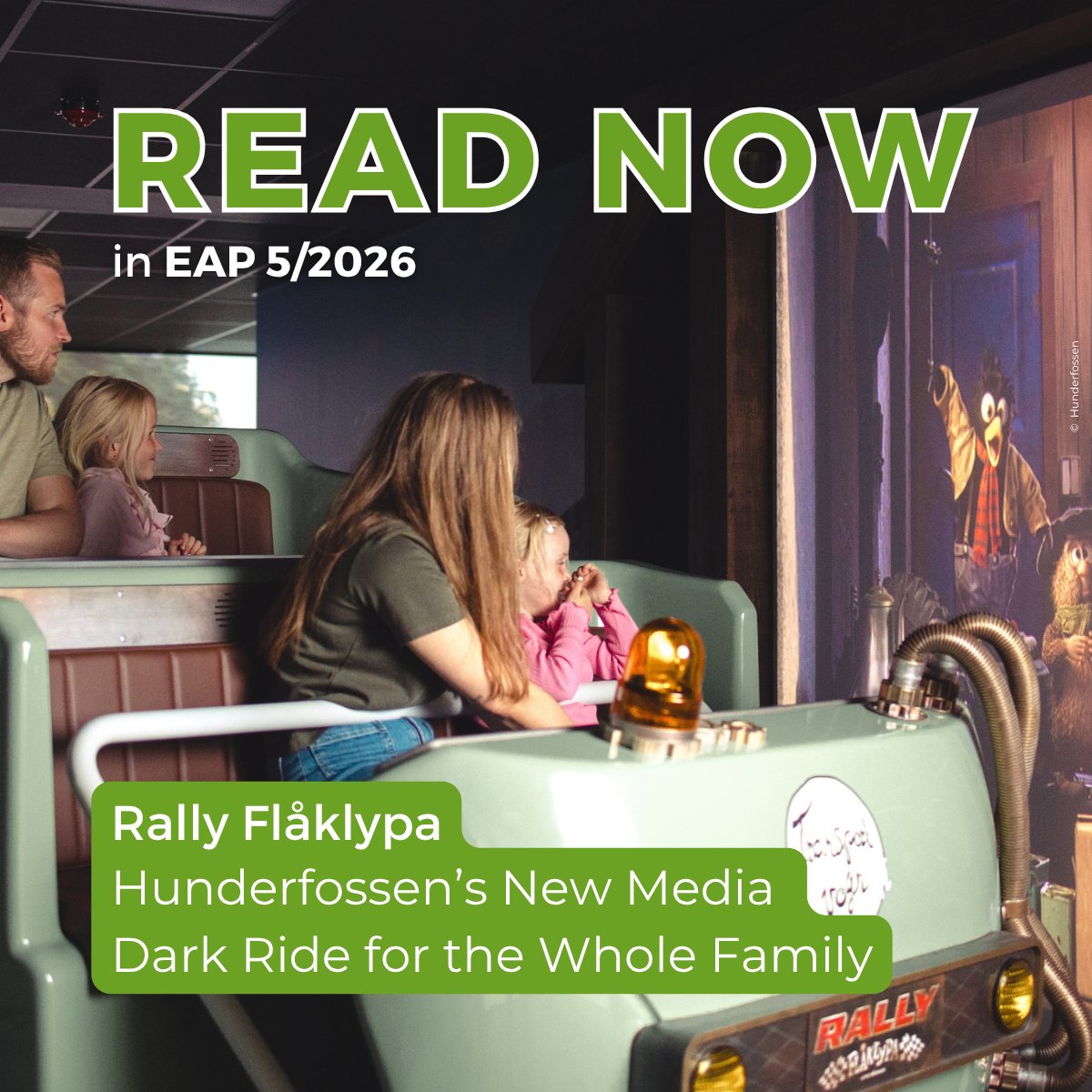 EAPMagazine's tweet photo. ❗️ From Paris to the Pyramids❗️

Hunderfossen’s new “Rally Flåklypa” media #darkride brings the beloved Flåklypa universe to life – read more in EAP 5/2026 ➡ https://t.co/K5hW2B8F0G🗞️ 🏎️💨 https://t.co/YeEcfrl6AM