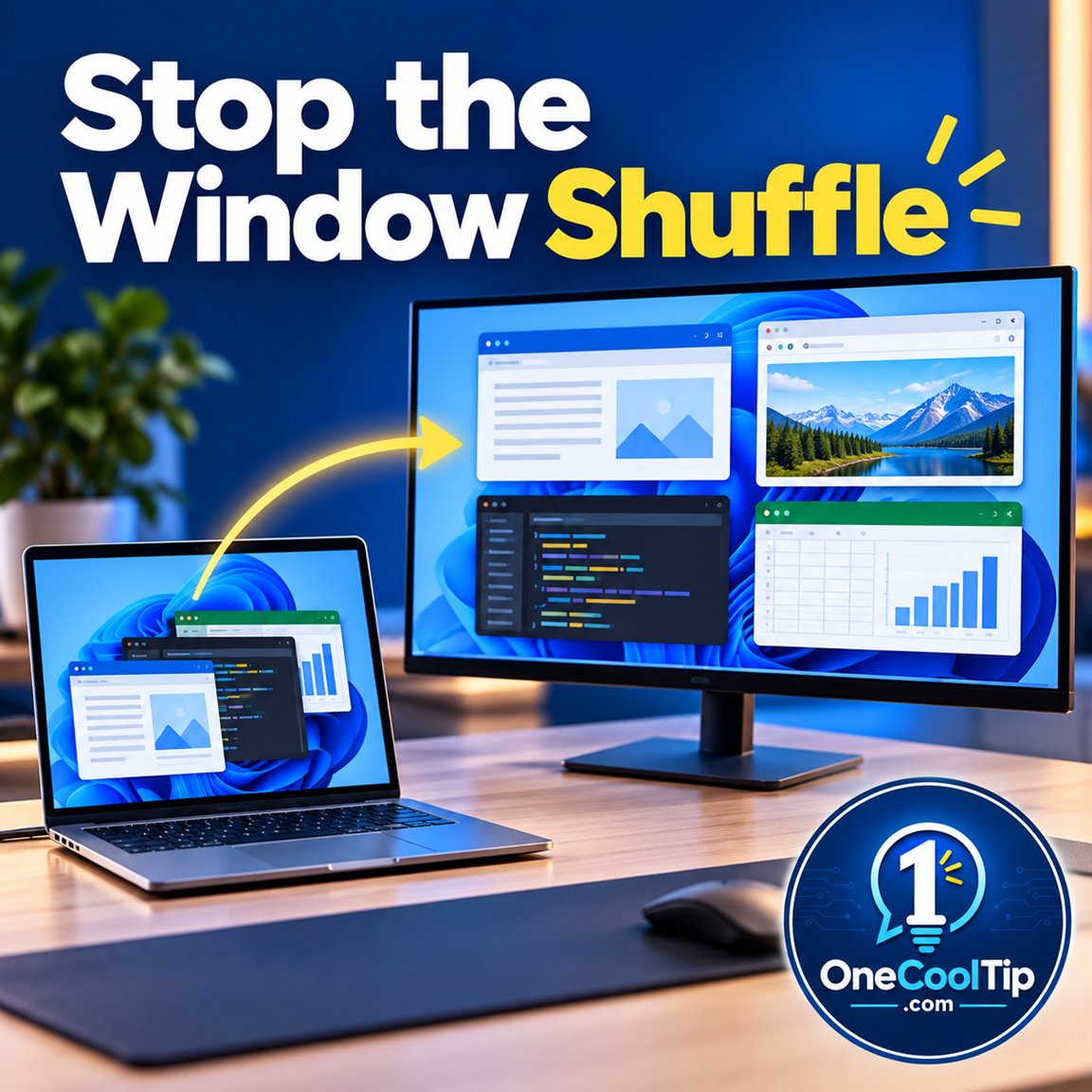 OneCoolTip's tweet photo. 🖥️ Where Did My Windows Go?
https://t.co/KOI7guV1ki
⚡ Tired of dragging your apps back to the right monitor every time you reconnect your laptop?
#Windows11 #MicrosoftWindows #ProductivityTips #WorkFromAnywhere #MultiMonitor @windows @microsoft #TechTips #OneCoolTip https://t.co/ycG8ygkGAh