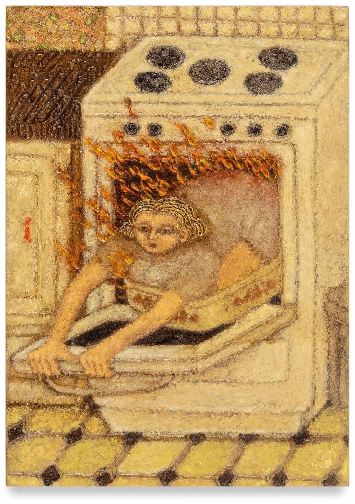 AfroKidoOo's tweet photo. 'Self Pie' by Plum Cloutman, 2025
Pastel, watercolor, and oil on paper | 12.7 × 7.6 cm https://t.co/kLHjIs6ZxM