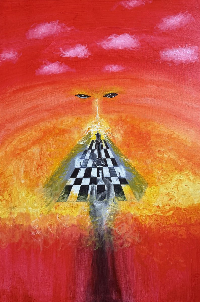 favorleo_'s tweet photo. gm. my painting “Chaos and Persistence.” https://t.co/4GWYmhwyS2