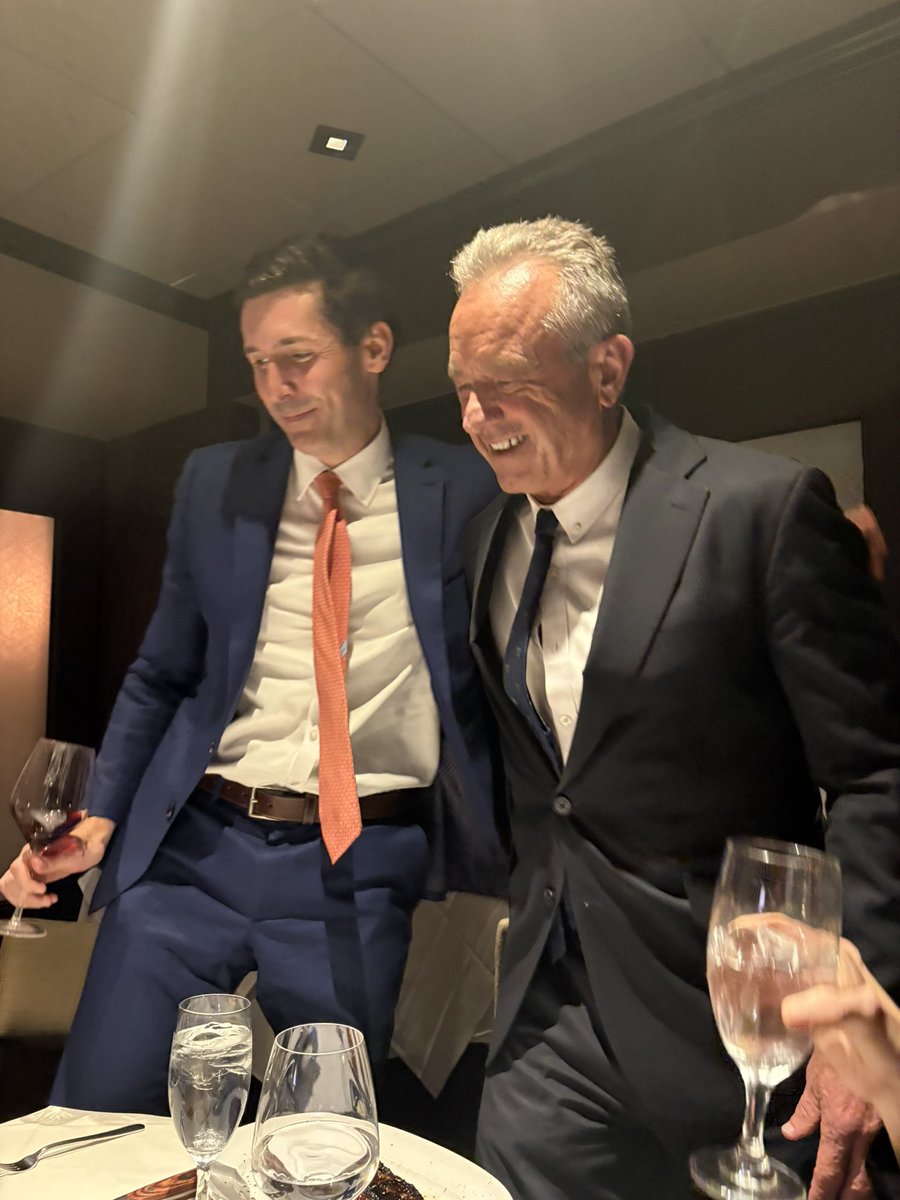 calleymeans's tweet photo. President Trump and @SecKennedy bonded over the mutual desire to get BIG things done against the dark, pernicious, corrupt forces of the status quo in DC. 

And that is happening. 

If someone can’t admit that the past two have seen unprecedented positive cultural and policy momentum to improve our food system and address the root cause of disease, they have a cognitive impairment where their brains are not able to separate political bias from reality. 

And this momentum is showing incredible results. This admin has overseen:

✅the largest growth in U.S. life expectancy ever.
✅the first decline in obesity in modern history.
✅an 8% increase in real food purchases.
✅ ultraprocessed company stocks underperforming the S&P by 60% because Americans are buying less of it.