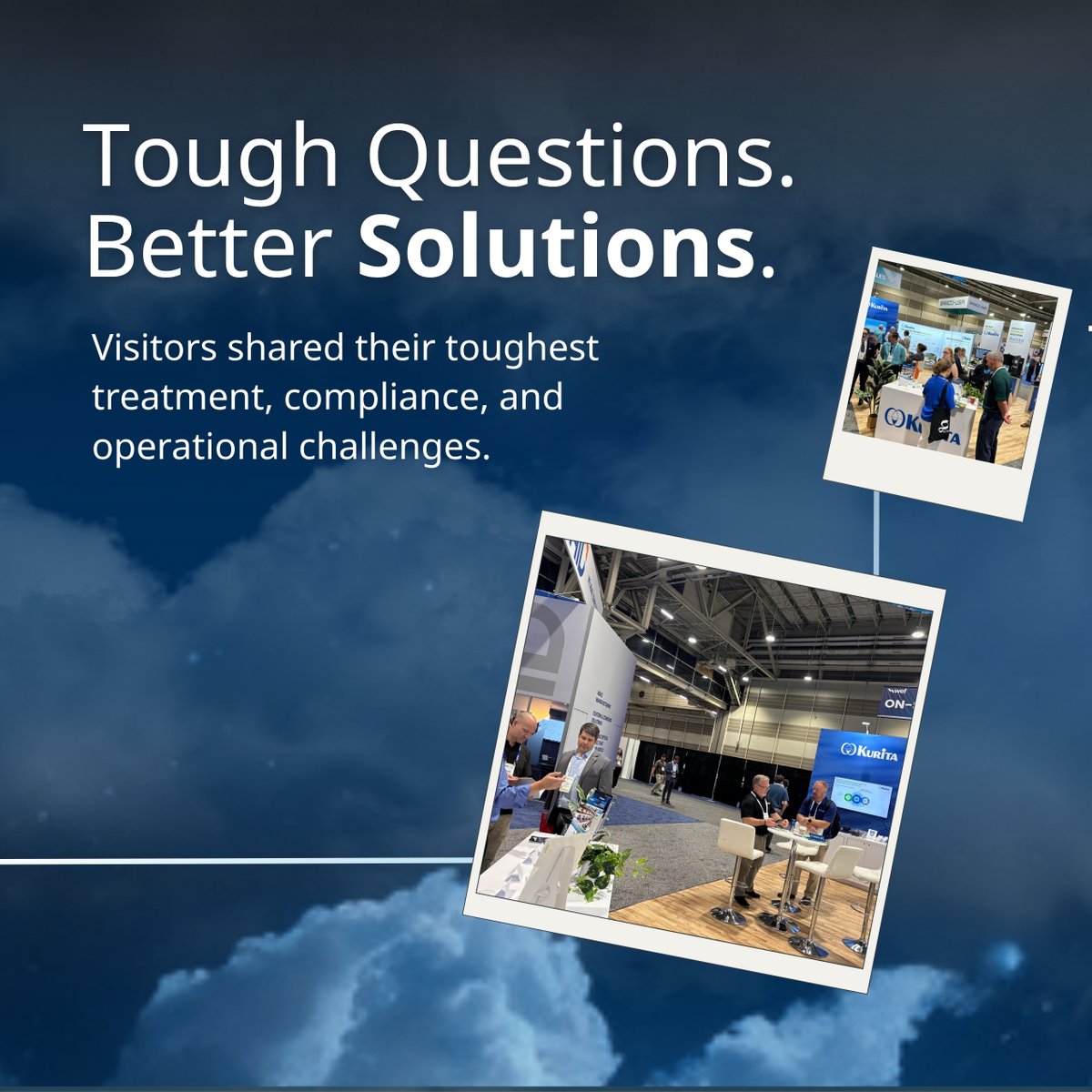 KuritaGlobal's tweet photo. What keeps you up at night?

That question has sparked some of our best conversations at #WEFTEC so far.

We're helping organizations master every drop through innovative #watermanagement solutions.

#MasterEveryDrop #KuritaWay https://t.co/BLBjMsgBXf
