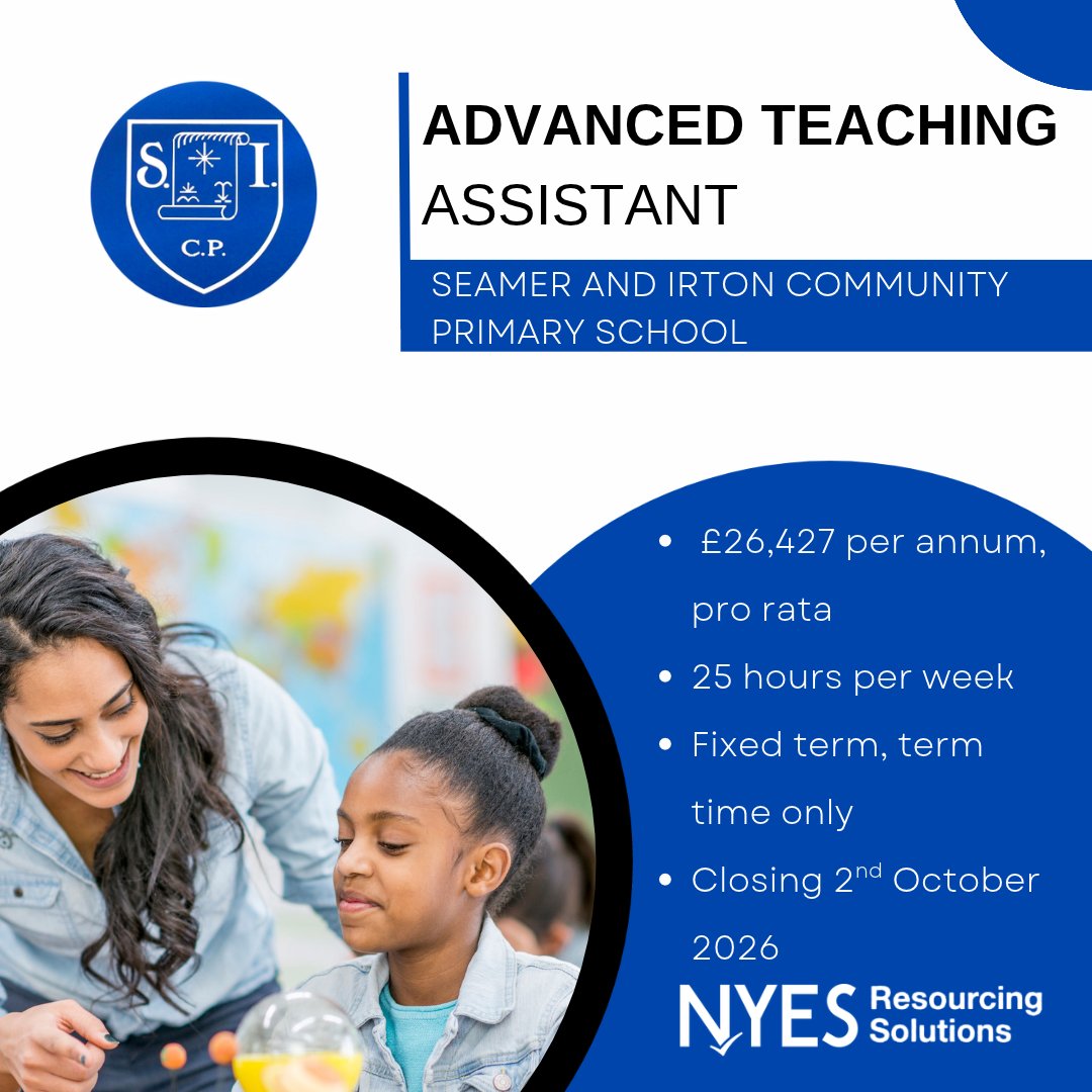 NYESResourcing's tweet photo. ๐ฑ Could you help shape a child's first experiences of learning and give them the confidence to flourish from day one?
Apply now! https://t.co/a2klE8E416
#AdvancedTeachingAssistant #EYFS #EarlyYearsJobs #TeachingAssistantJobs #SchoolJobs #EducationJobs #ScarboroughJobs https://t.co/4hQUIUsbPh