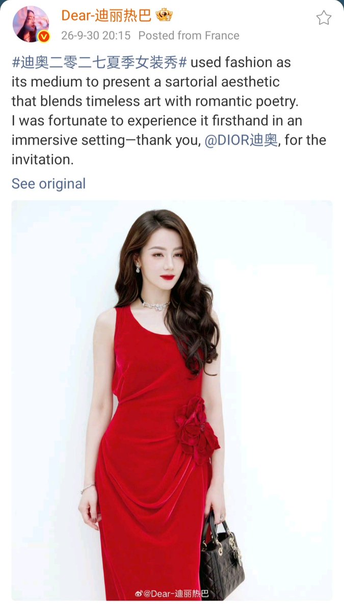 OnlyDilrabaxx63's tweet photo. You are the embodiment of romantic poetry❤️
Dior Global Ambassador Dilraba 

Dilraba Dazzles DiorSummer27

#Dilraba #DilrabaxDiorSummer27 #DiorSummer27 https://t.co/4UVw5DSX4V