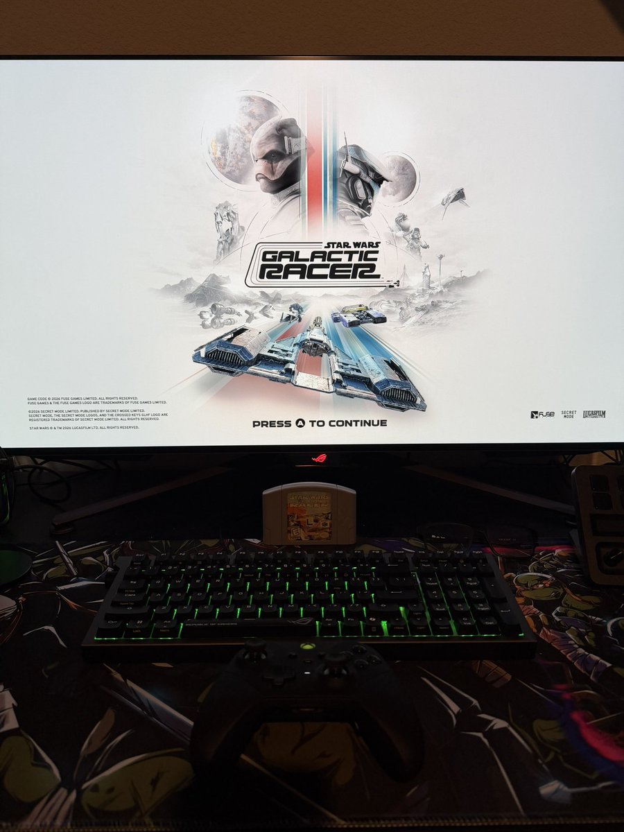 GunchuckGaming's tweet photo. Hyped to get an early review key for this banger! Big thanks to @Fuse_Games 🙏🏼 
@SWGalacticRacer is about to become my new obsession… https://t.co/yWBeE4QGHk