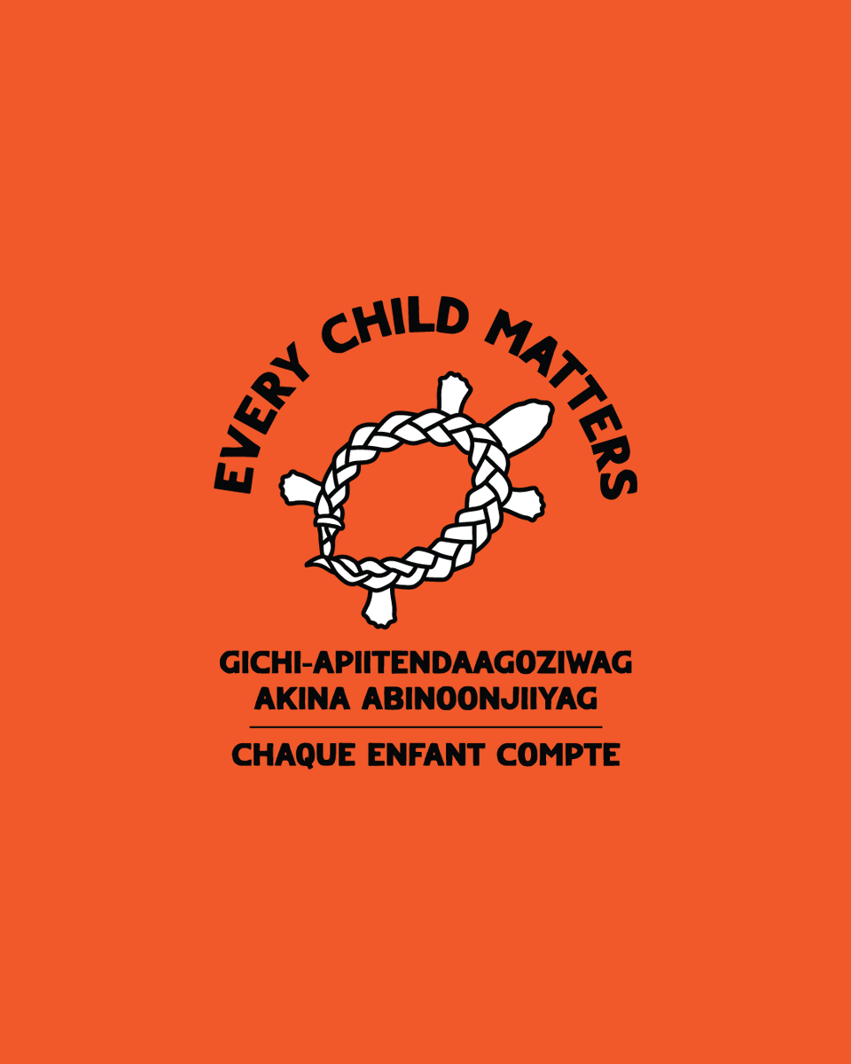 ScienceNorth's tweet photo. Every Child Matters. Gichi-apiitendaagoziwag Akina Abinoonjiiyag. Chaque Enfant Compte.
 
On Orange Shirt Day and the National Day for Truth and Reconciliation, our staff, volunteers, and committee members wear orange to honour the Survivors of the residential school system, remember those who never came home, and recognize the enduring impacts of residential schools on Indigenous children, families, and communities.
 
As an organization committed to working alongside Indigenous children, youth, and families across Turtle Island, we are reminded that every child matters.
 
Earlier this week, our team came together for an all-staff learning session that provided space to listen, reflect, and learn through a guided sharing circle. Together, we explored the importance of truth-telling, the value of listening to Indigenous voices and lived experiences, and our individual and collective responsibilities in the work of reconciliation.
 
Reconciliation requires ongoing learning, action, and accountability. Our work continues through outreach programming in Indigenous communities and schools across Northern Ontario, our Indigenous Access Admission Policy, guidance from our Indigenous Advisory and Indigenous Initiatives Steering Committees, and our commitment to incorporating Two-Eyed Seeing into our programs and practices.
 
The artwork featured here was created by Shaylene Restoule, a former staff member and multimedia artist from Wikwemikong Unceded Territory. Inspired by the Turtle Island Creation Story and the teachings of braided Sweetgrass, the design symbolizes the interconnectedness of all life on Turtle Island, honours the lives lost through the residential school system, and reflects the seven generations before us and the seven generations yet to come.
 
Today, we remember the children who never came home, honour Survivors, and continue our responsibility to listen, learn, and act.