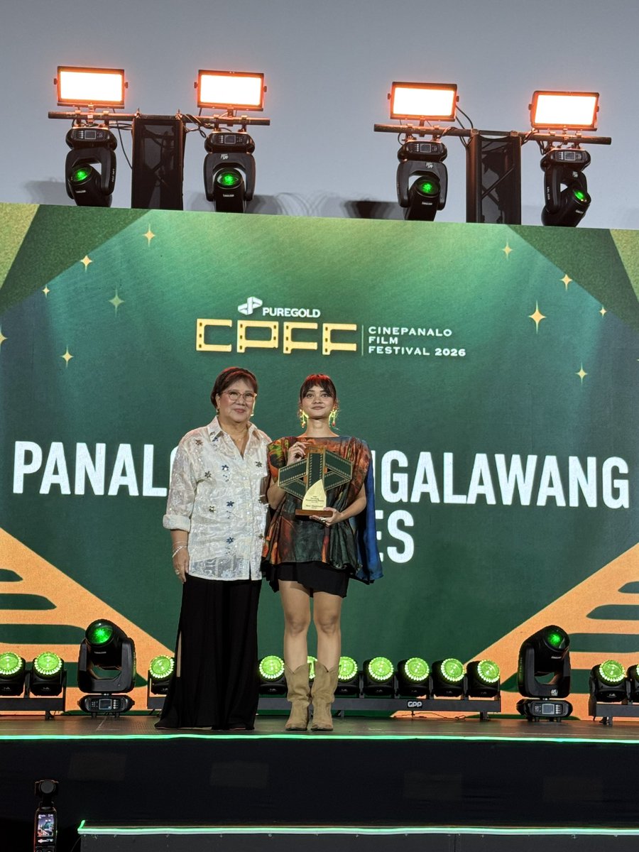 Puregold_PH's tweet photo. Ang Panalong Pangalawang Aktres for Student Short Film Category, Nour Hooshmand for Starfish! 💚

#PuregoldCinePanalo2026 #PanaloSaHusay #AlwaysPanalo https://t.co/jCKTWPcwK5