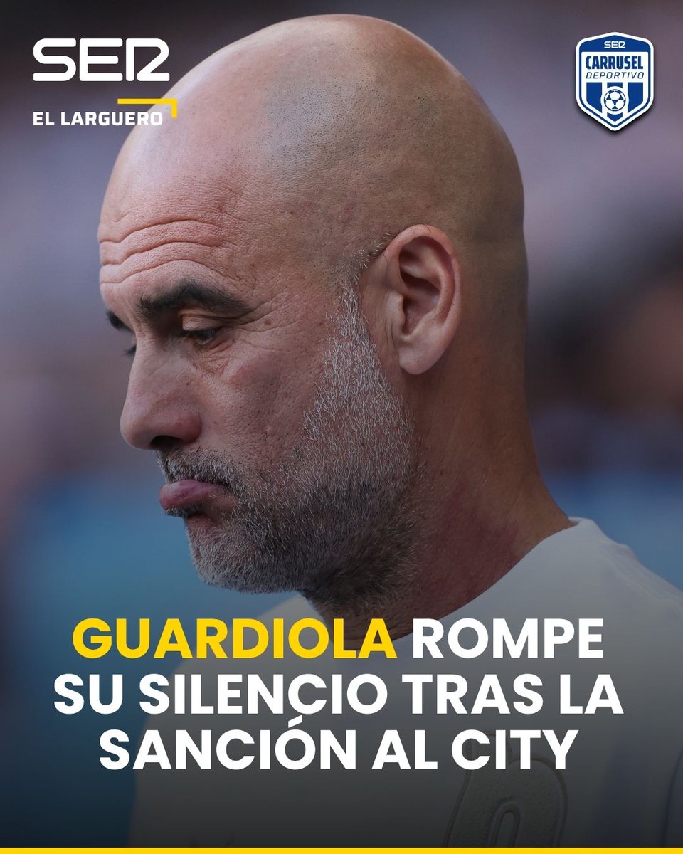 ellarguero's tweet photo. 🚨 @PepTeam rompe su silencio en redes sociales tras el veredicto de la Premier League en el que declara culpable al City de irregularidades financieras: 

💙 "Quiero ser claro: superaremos esto juntos"

https://t.co/G4QQcPNYFZ https://t.co/GLGqWQFzUP