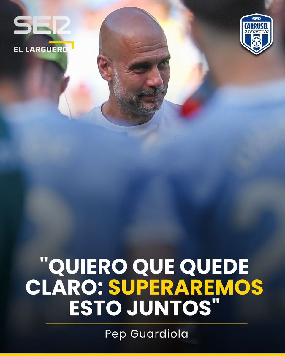 ellarguero's tweet photo. 🚨 @PepTeam rompe su silencio en redes sociales tras el veredicto de la Premier League en el que declara culpable al City de irregularidades financieras: 

💙 "Quiero ser claro: superaremos esto juntos"

https://t.co/G4QQcPNYFZ https://t.co/GLGqWQFzUP