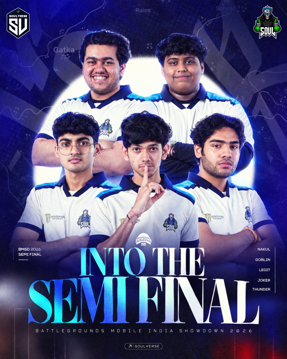 Soulverseop7's tweet photo. 🏆 INTO THE SEMI FINAL
The job isn't finished yet.
One more step completed, many more to go.
💙 On to the Semi Finals.
#TeamSouL #BMSD2026 #S8UL https://t.co/QjKvFwykQ0