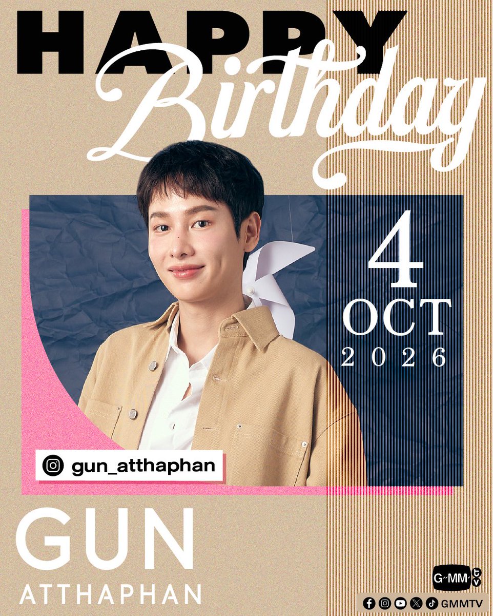 GMMTV's tweet photo. Happy Birthday to Gun

#GMMTV 
@AtthaphanP https://t.co/FPeDYrDhsP