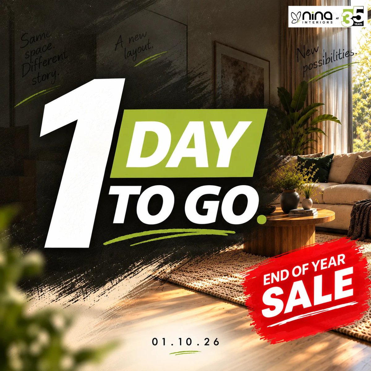 ninainteriors's tweet photo. Something is coming… 👀
One more day until we make room for ....

Our End of Year Sale starts tomorrow, 1st October.

https://t.co/qypRxRTAJh https://t.co/eTLV25VaoA