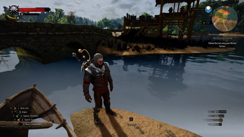 Prowlenson's tweet photo. Seems to be very minor graphical issues going on. Textures don’t appear right and particles are “missing” or something. Been playing on Ultra+ settings and no real lag or drop in frame rate. Just this. Hopefully this’ll be fixed soon @CDPROJEKTRED https://t.co/Up31YYBGSL