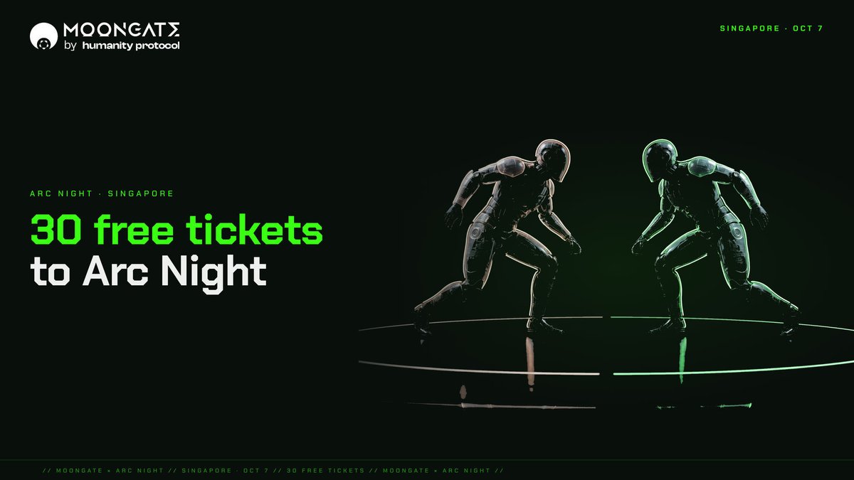 Moongate's tweet photo. 🤖🥊 Want to see humanoid robots fight IRL during F1 Week in Singapore?

ARC Robot Fight is coming to Singapore for race week 🇸🇬 Here's your chance you win a ticket!

How to enter raffle:

Follow us & @Arc_Katena
Like this tweet & Arc Night
Complete registration on Moongate

🎟️ 30 winners will get a ticket to ARC Night on Oct 7!
Event: https://t.co/YgwRfDHJ3L

https://t.co/oCddf5rb8J
https://t.co/Uk6JsoDDxR