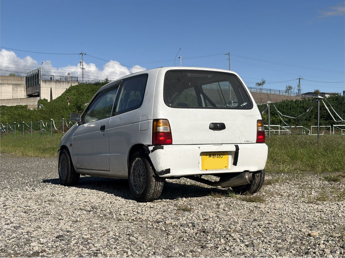 gimmedomme's tweet photo. #車売ります
訳アリ旧規格アルトバン HC11V売ります
部品取りなどに
20万円
ケージとECUなしで10万円
車検9年10月ぐらい
ドンガラ ロールバー 軽量フラホ 重ステ モンスターN1ECU
K6Aターボ載せ替え（未公認）、リアディスク（未公認）
載せ替えてから3000キロぐらい
長野県上田市から
詳細ツリー https://t.co/RXLAKn5ohU