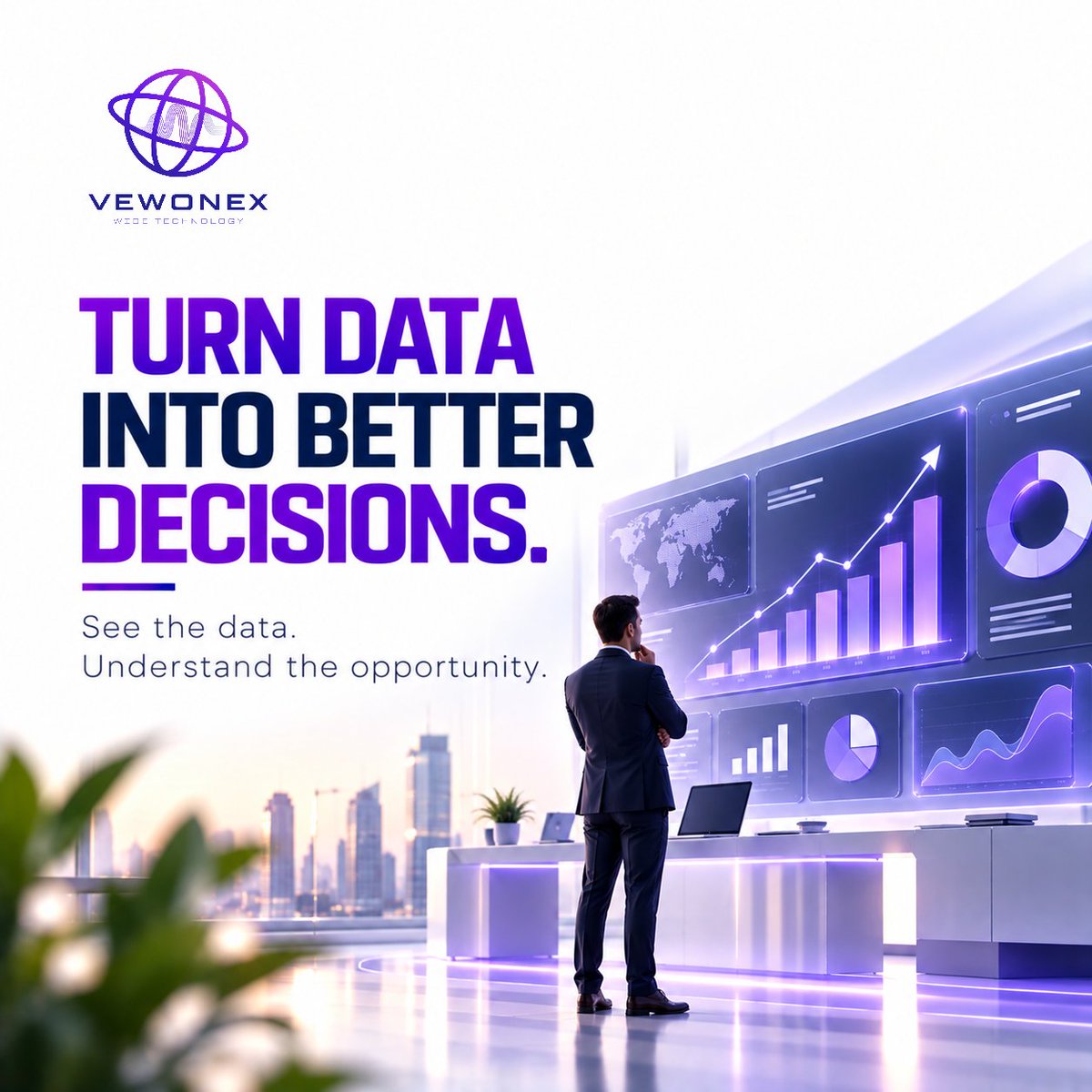 Vewonex's tweet photo. Data becomes valuable when it leads to clear, actionable insights.
We create digital solutions that help businesses understand, adapt, and make smarter decisions.

See the data. Understand the opportunity. 💜

#Vewonex #DataDriven #BusinessIntelligence #Technology #Innovation https://t.co/Rp77fQRajO