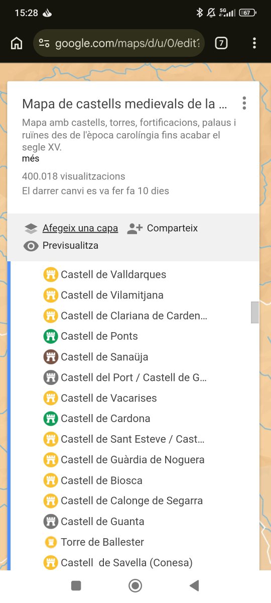 Mapadecastells's tweet photo. Avui el mapa de castells ha arribat a les 400.000 visites, gràcies a tots els que utilitzeu l'eina per visitar els castells! https://t.co/bPcUuFSTxj