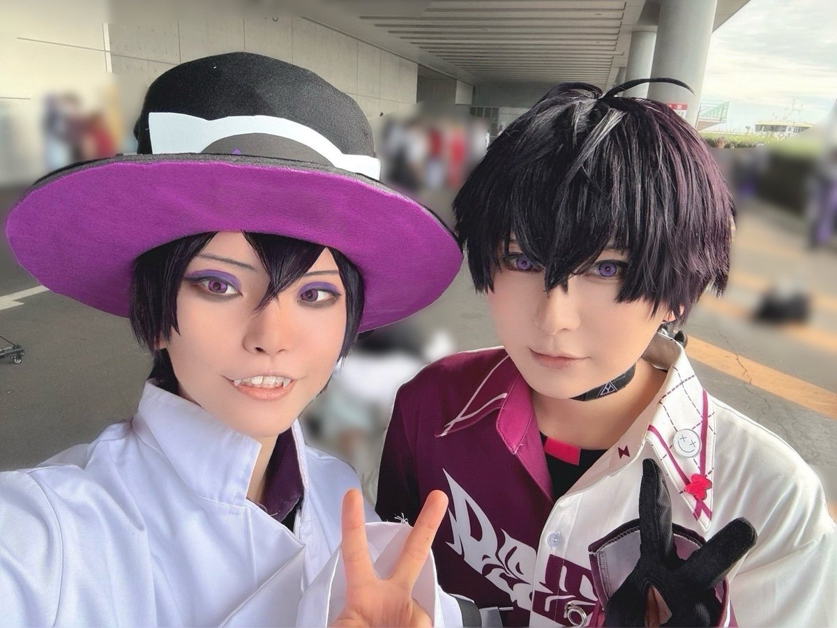 jap_yellow2's tweet photo. 《⚠︎︎cos》先日のガタケでのツーショ✌️ゆずまるさんと🤝🤝併せでした！あまりにもHappy~💜🖤 https://t.co/NEvzvGlltL