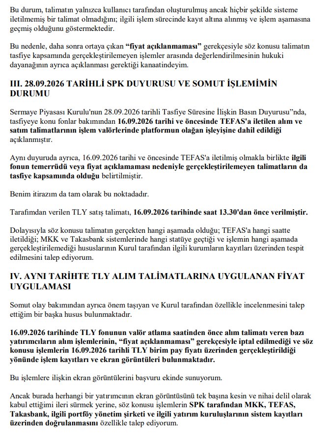 FON_ZEDE's tweet photo. 16 Eylül #TLY Fonu valörden önce satış talimatı vermiştim CİMER şikayet dilekçem ektedir. Toplam 6 sayfa (yorumlarda son 2 sayfa eklenmiştir) Herkes okusun ve faydası olur diye paylaşıyorum. https://t.co/ZRwcVryt05