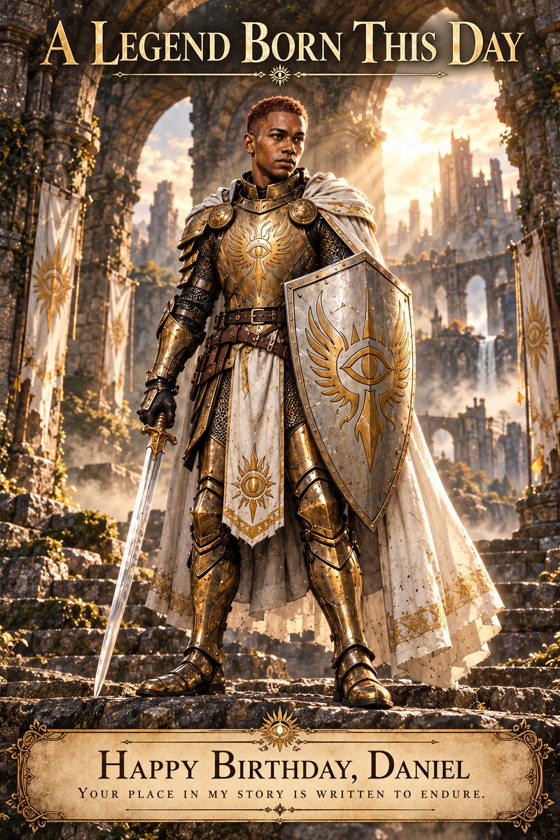 SagasofVaelora's tweet photo. Kael’s story began with someone far closer to home: my little brother, Daniel. My best friend of all time deserves a place in the world I’m building. Happy birthday, little bro. ❤️⚔️ 

#HappyBirthdayDaniel #SagasOfVaelora #KaelTVashara #FantasyArt #Brotherhood https://t.co/cULia5i5FE