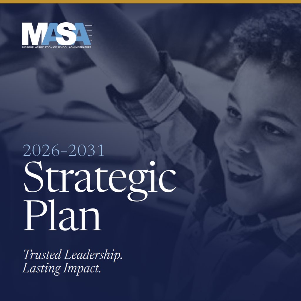 MASALeaders's tweet photo. BIG NEWS: MASA's 2026–2031 Strategic Plan is here. Developed with Missouri superintendents, it sets four priorities to guide our work for the next five years.  Read the plan: https://t.co/ftUpfazcYY

#TrustedLeadership #MASALeads #MOLovesPublicSchools https://t.co/Ysa7kURtKw