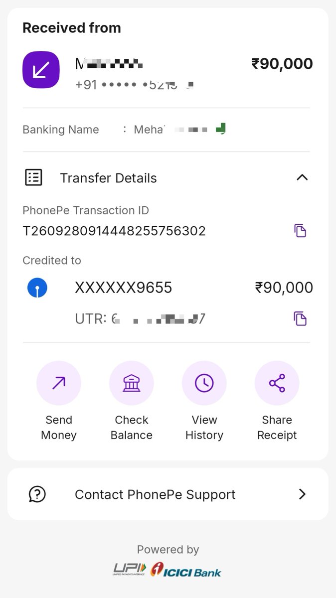 Sonu_Choudhary4's tweet photo. कल सुबह अचानक  10 बजे मेरे account में ₹90000 हजार रुपए आ गए, सच में थोड़ी देर हैरान रह गई, आख़िर किसने भेजे होंगे।

account check किया तो सच में ₹97312 रुपए थे, फिर सोचा किसी ने गलती से भेज दिए होंगे।

लगभग 15 मिनट बाद एक अनजान नंबर से कॉल आया, कोई गरीब व्यक्ति था बोला बहन गलत मोबाइल नंबर से पैसे transfer हो गए।

व्यक्ति बोला 4 महिने इकलौता बेटा अस्पताल में भर्ती है, उसी इलाज़ के लिए पैसे भेज रहा था।

मैंने तुरंत 2 मिनट के अंदर पैसे वापस transfer कर दिए, किसी गरीब के पैसे खाना ठीक बात नहीं, व्यक्ति बेचारा अपने इकलौते बेटे के लिए हालातों से लड़ रहा है।

अगर आपके साथ ऐसा होता तो आप क्या करते ??